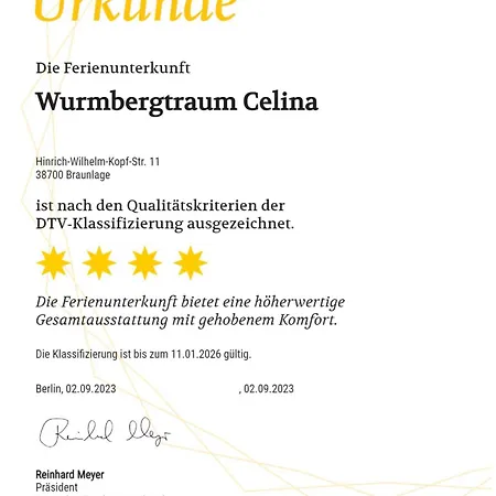 Wurmbergtraum Celina In 4 Sterne Zertifiziert Vom Dtv Inklusive Waeschepakete