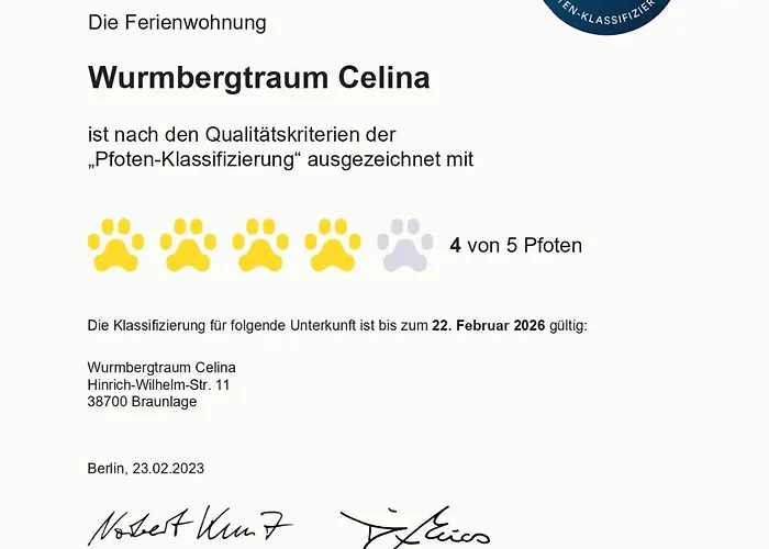 Wurmbergtraum Celina In 4 Sterne Zertifiziert Vom Dtv Inklusive Waeschepakete * Braunlage